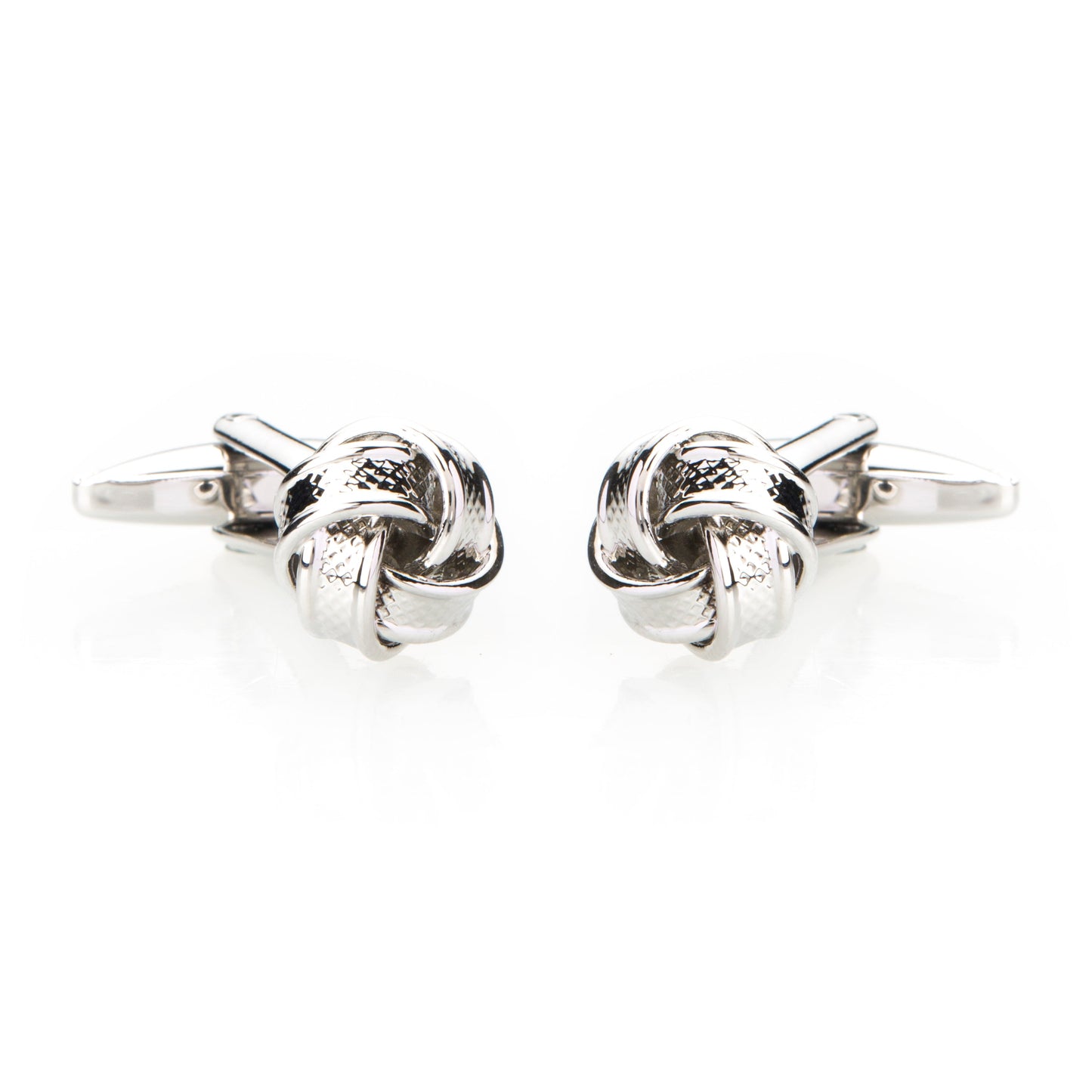 Elegant Fancy and Designer Silver Plated Cufflinks for Men - Classic Knot Design (SJ_7122) - Shining Jewel