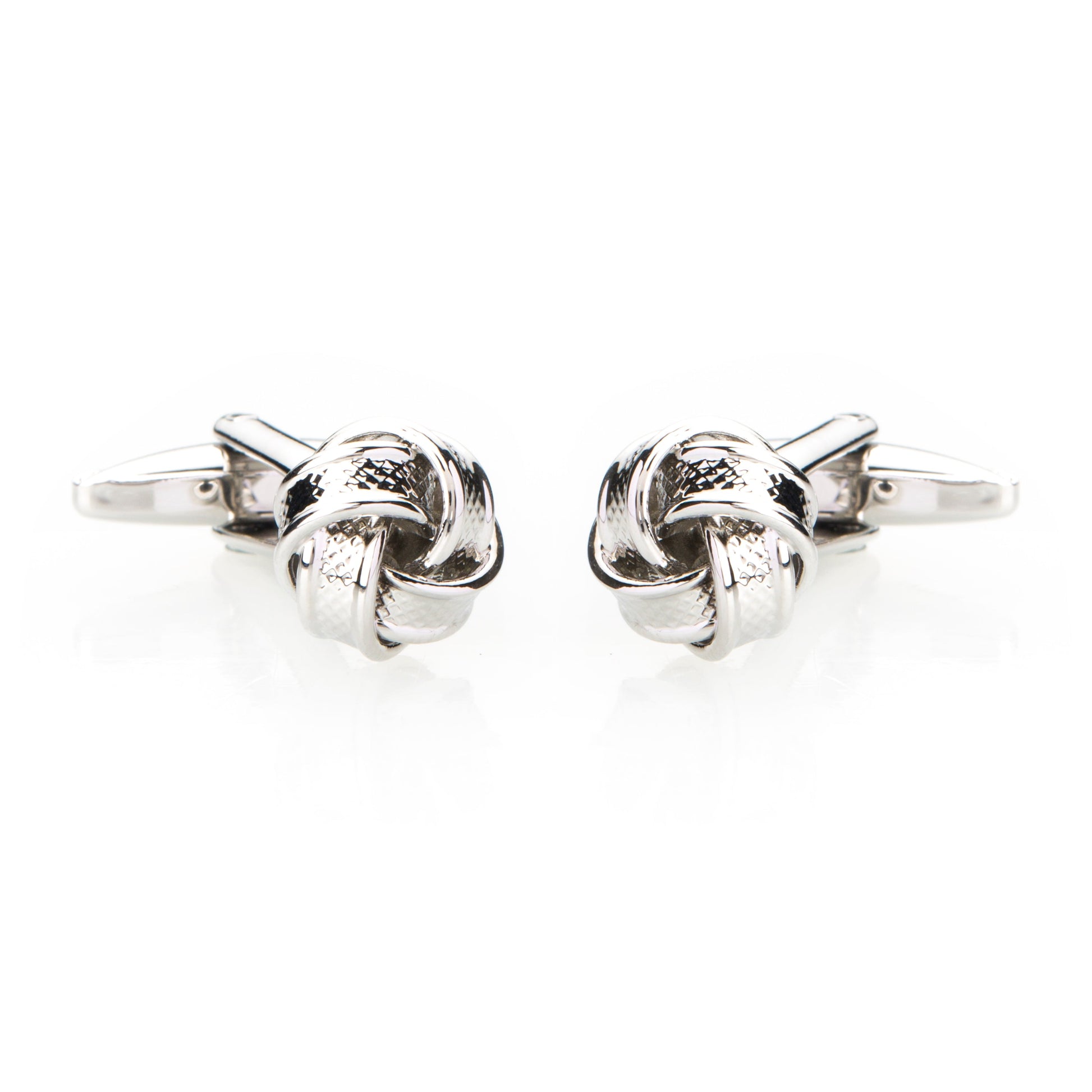 Elegant Fancy and Designer Silver Plated Cufflinks for Men - Classic Knot Design (SJ_7122) - Shining Jewel