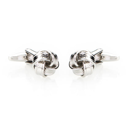 Elegant Fancy and Designer Silver Plated Cufflinks for Men - Classic Knot Design (SJ_7122) - Shining Jewel