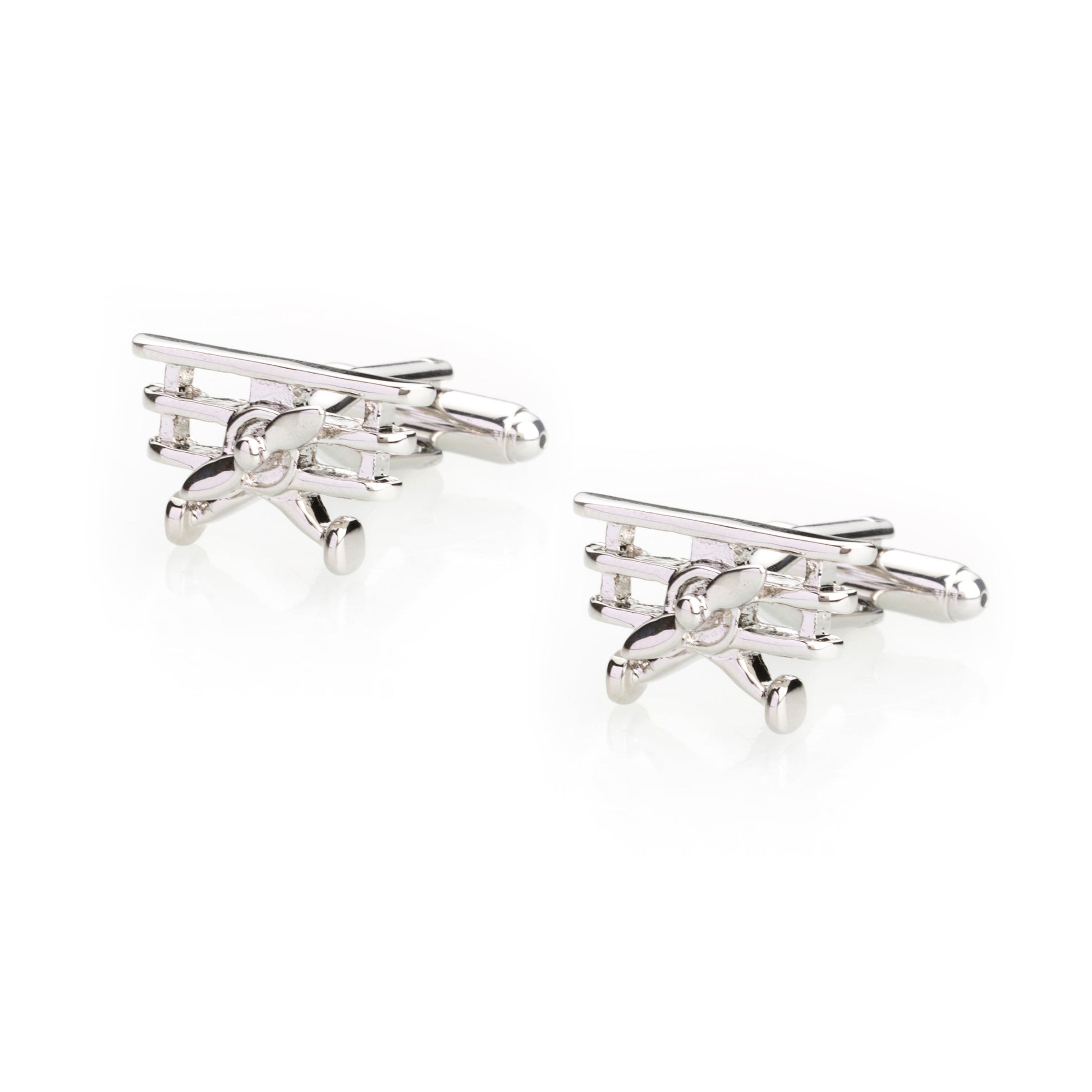 Elegant Fancy and Designer Silver Plated Cufflinks for Men - Vintage Plane Design (SJ_7123) - Shining Jewel