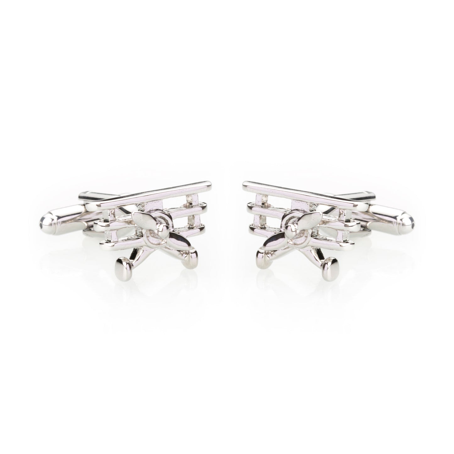 Elegant Fancy and Designer Silver Plated Cufflinks for Men - Vintage Plane Design (SJ_7123) - Shining Jewel