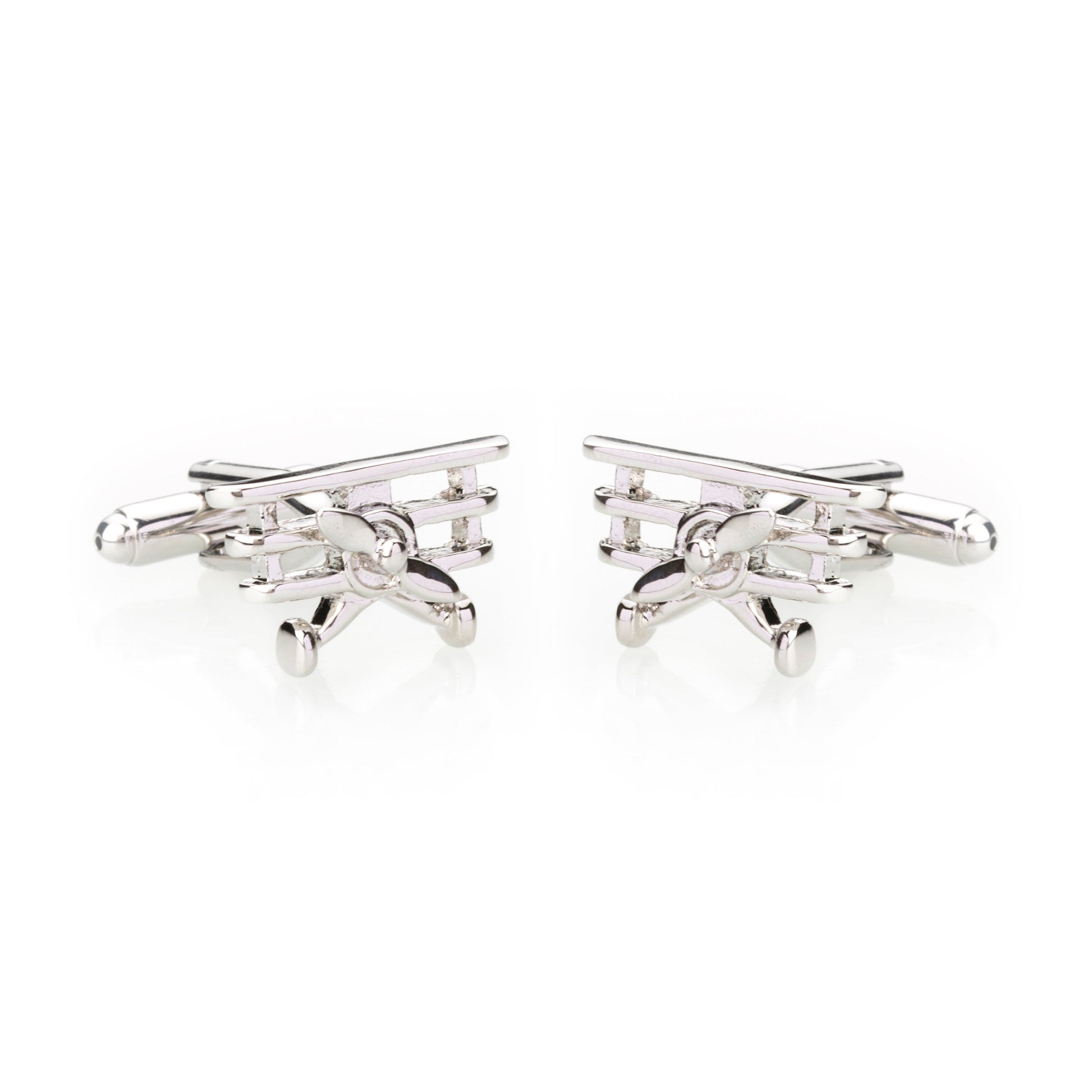 Elegant Fancy and Designer Silver Plated Cufflinks for Men - Vintage Plane Design (SJ_7123) - Shining Jewel