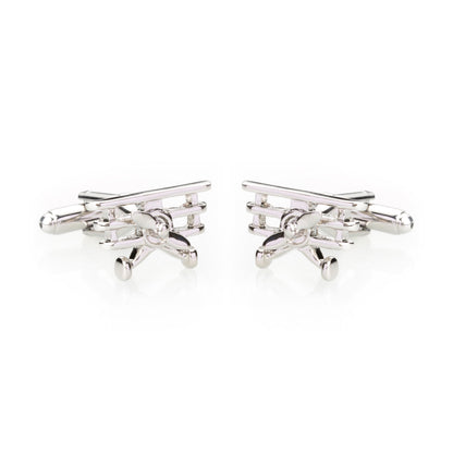 Elegant Fancy and Designer Silver Plated Cufflinks for Men - Vintage Plane Design (SJ_7123) - Shining Jewel