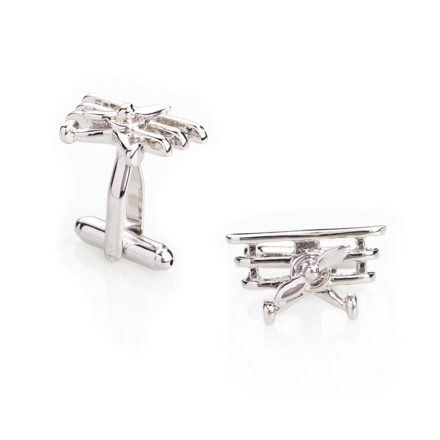 Elegant Fancy and Designer Silver Plated Cufflinks for Men - Vintage Plane Design (SJ_7123) - Shining Jewel