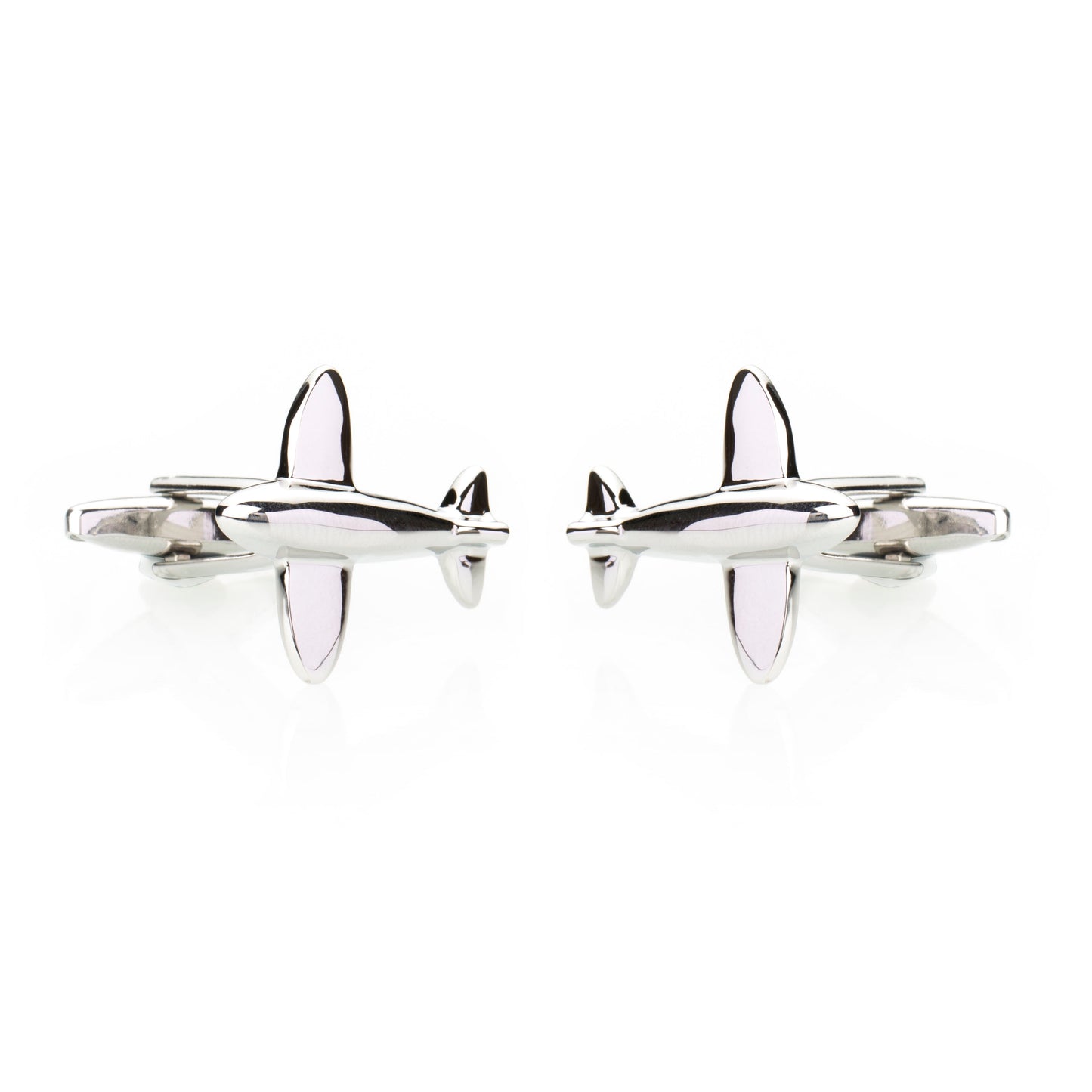 Elegant Fancy and Designer Silver Plated Cufflinks for Men - Aeroplane Design (SJ_7124) - Shining Jewel