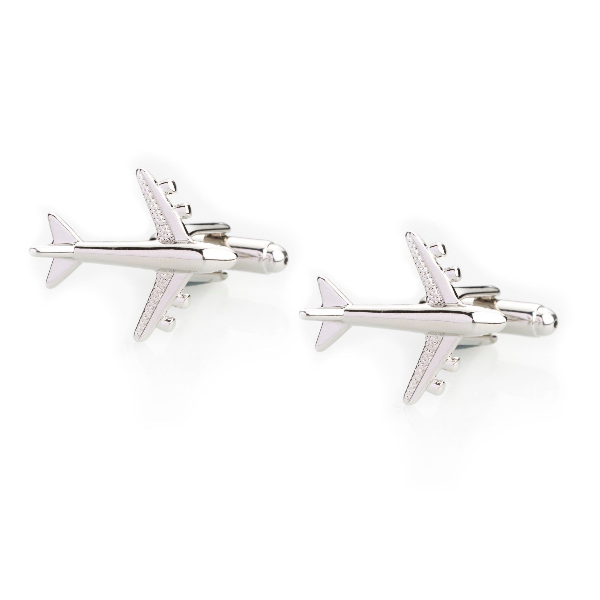 Elegant Fancy and Designer Silver Plated Cufflinks for Men - Aeroplane Design (SJ_7125) - Shining Jewel