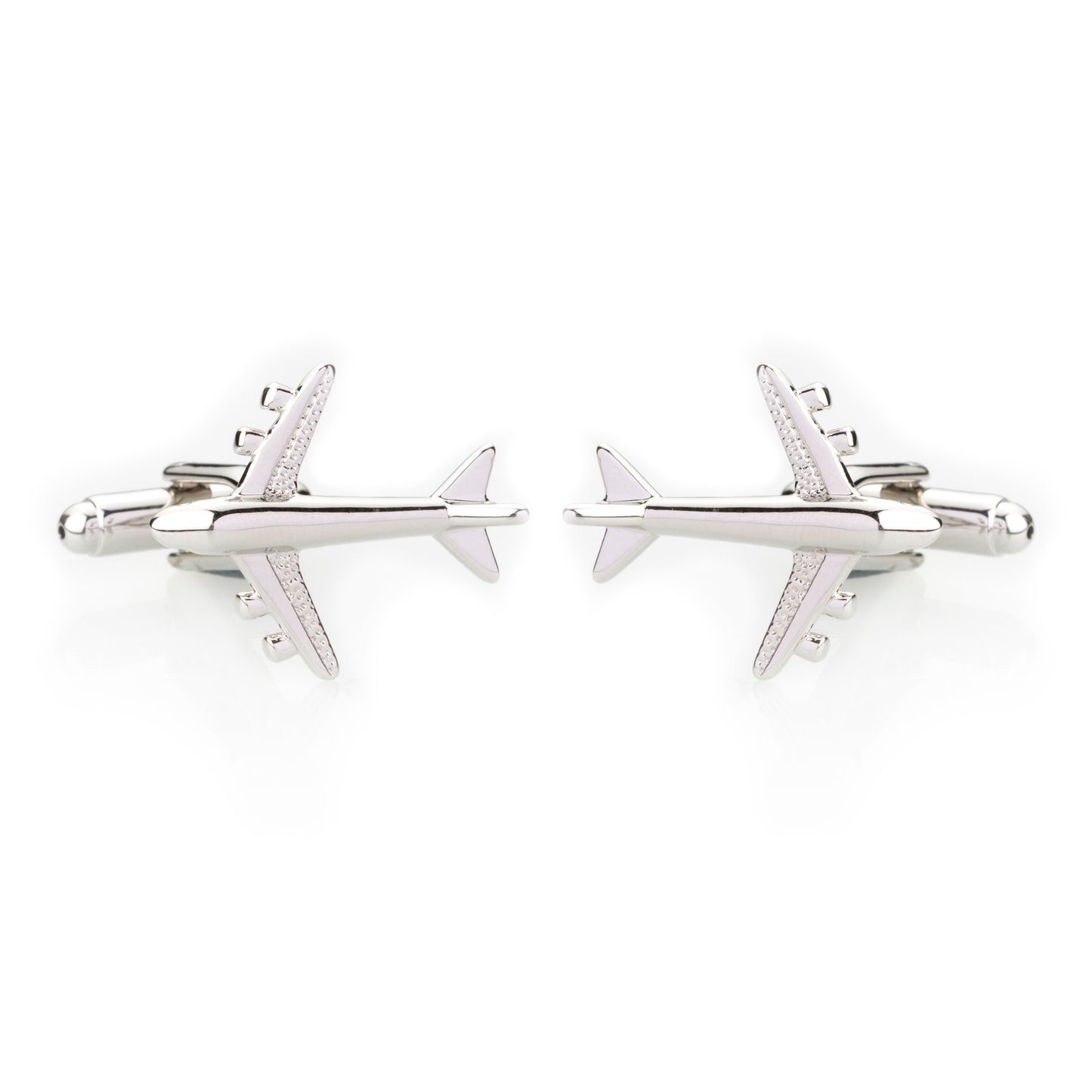 Elegant Fancy and Designer Silver Plated Cufflinks for Men - Aeroplane Design (SJ_7125) - Shining Jewel