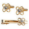 Designer Stylish 3 pcs Accessories Formal Elegant Gold Plated Cufflinks + Tiepin Set for Men (SJ_7130) - Shining Jewel
