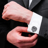 Designer Stylish 3 pcs Accessories Formal Elegant Lion Silver Rhodium Plated Cufflinks + Tiepin Set for Men (SJ_7133)