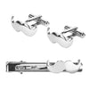 Designer Stylish 3 pcs Accessories Moustache Silver Plated Cufflinks + Tiepin Set for Men (SJ_7142) - Shining Jewel