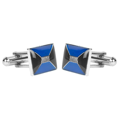 Designer Stylish 3 pcs Accessories Formal Elegant Silver Rhodium Plated Cufflinks + Tiepin Set for Men (SJ_7145)