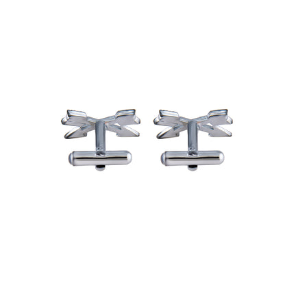 Designer Stylish Arrow Silver Rodium Plated Cufflinks for Men (SJ_7158)