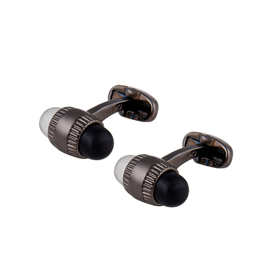 Gunmetal Plated Dome shaped Designer and Stylish Cufflinks for Men (SJ_7159)