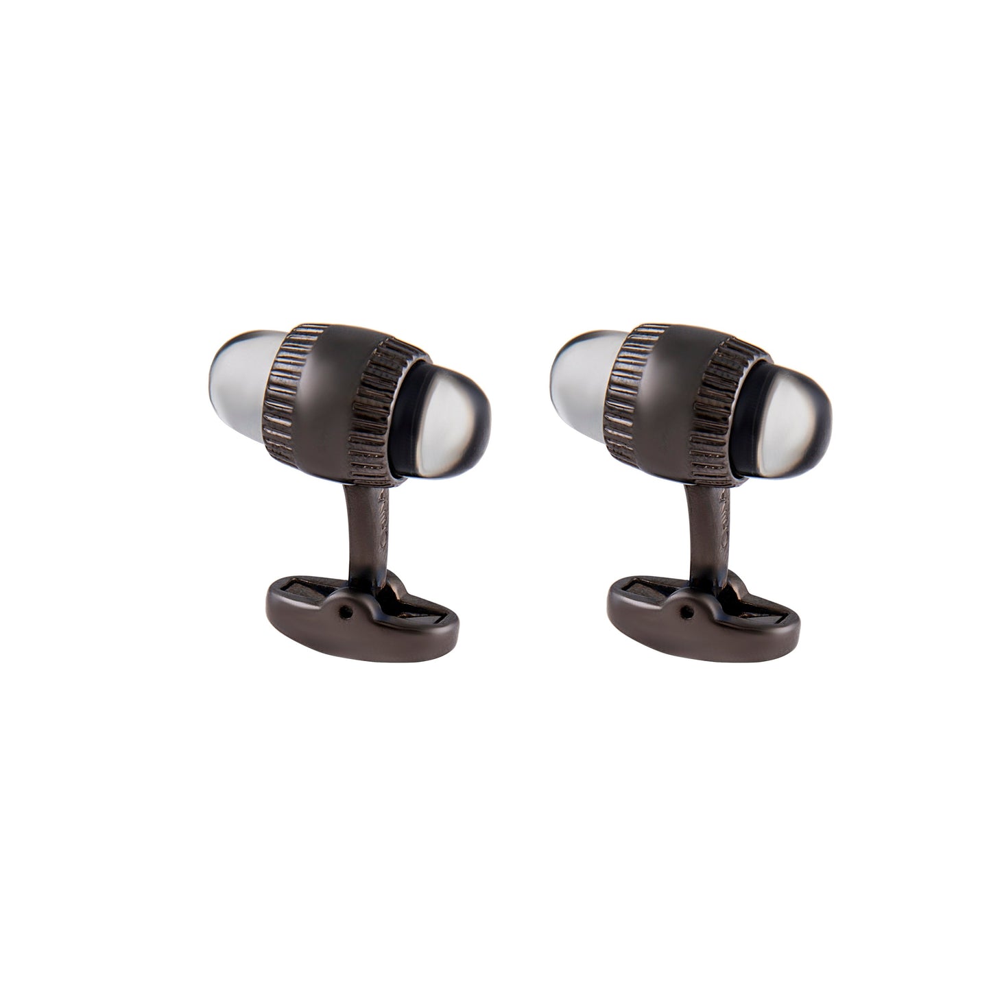 Gunmetal Plated Dome shaped Designer and Stylish Cufflinks for Men (SJ_7159)