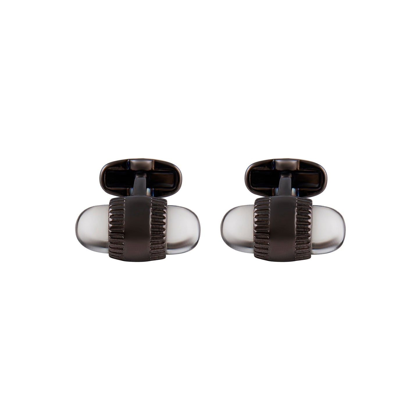 Gunmetal Plated Dome shaped Designer and Stylish Cufflinks for Men (SJ_7159)