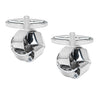 Shining Jewel Elegant Fancy and Designer Silver Plated Cufflinks for Men - Classic Knot Design (SJ_7161)