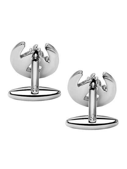 Elegant Fancy and Designer Silver Plated Cufflinks for Men - Horse Shoe Design (SJ_7166)