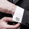 Elegant Fancy and Designer Silver Plated Cufflinks for Men - Horse Shoe Design (SJ_7166)