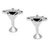 Elegant Fancy and Designer Silver Plated Love Cocktail Glass Design Cufflinks For Men (SJ_7168)