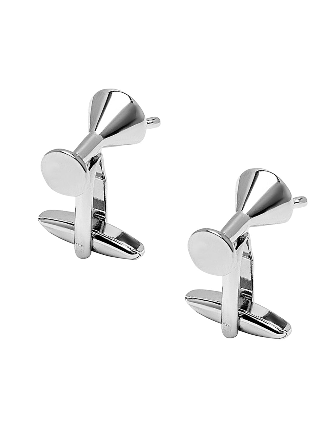 Elegant Fancy and Designer Silver Plated Love Cocktail Glass Design Cufflinks For Men (SJ_7168)