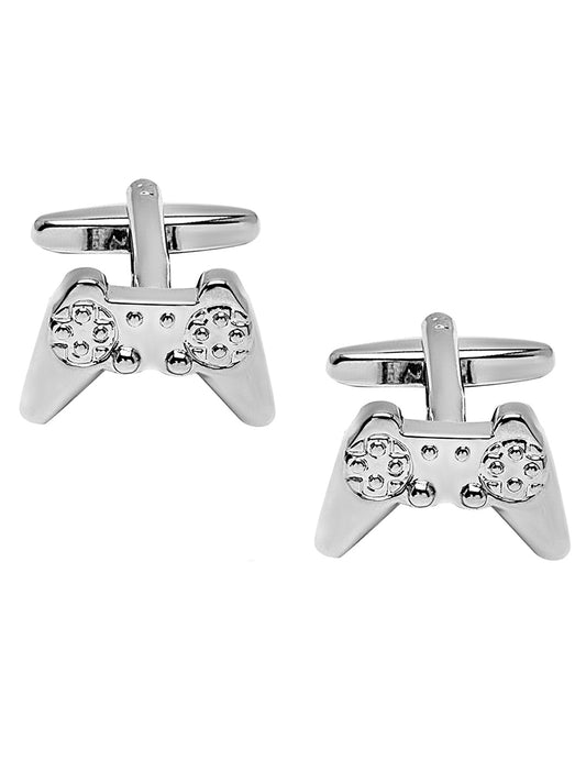 Elegant Fancy and Designer Silver Plated Gaming remote Playstation  Design Cufflinks For Men (SJ_7171)