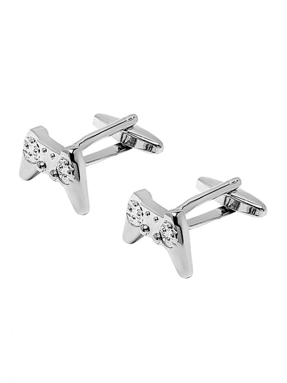 Elegant Fancy and Designer Silver Plated Gaming remote Playstation  Design Cufflinks For Men (SJ_7171)