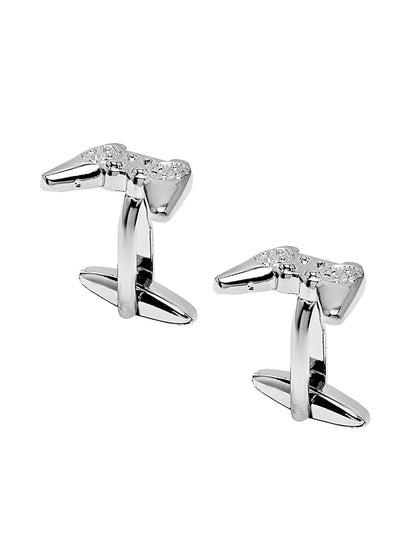 Elegant Fancy and Designer Silver Plated Gaming remote Playstation  Design Cufflinks For Men (SJ_7171)