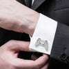 Elegant Fancy and Designer Silver Plated Gaming remote Playstation  Design Cufflinks For Men (SJ_7171)