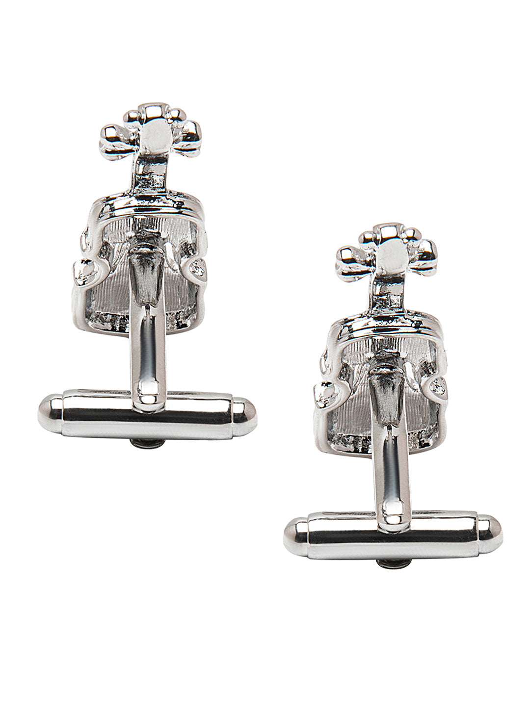 Elegant Fancy and Designer Silver Plated Violin Design Cufflinks For Men (SJ_7172)