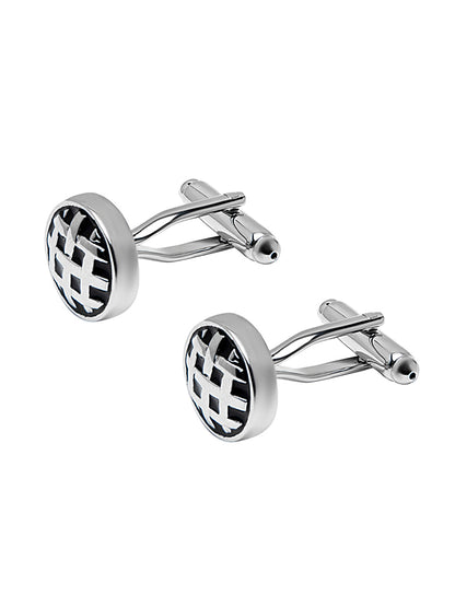 Elegant and Silver Plated Designer and Stylish Cufflinks for Men (SJ_7173)