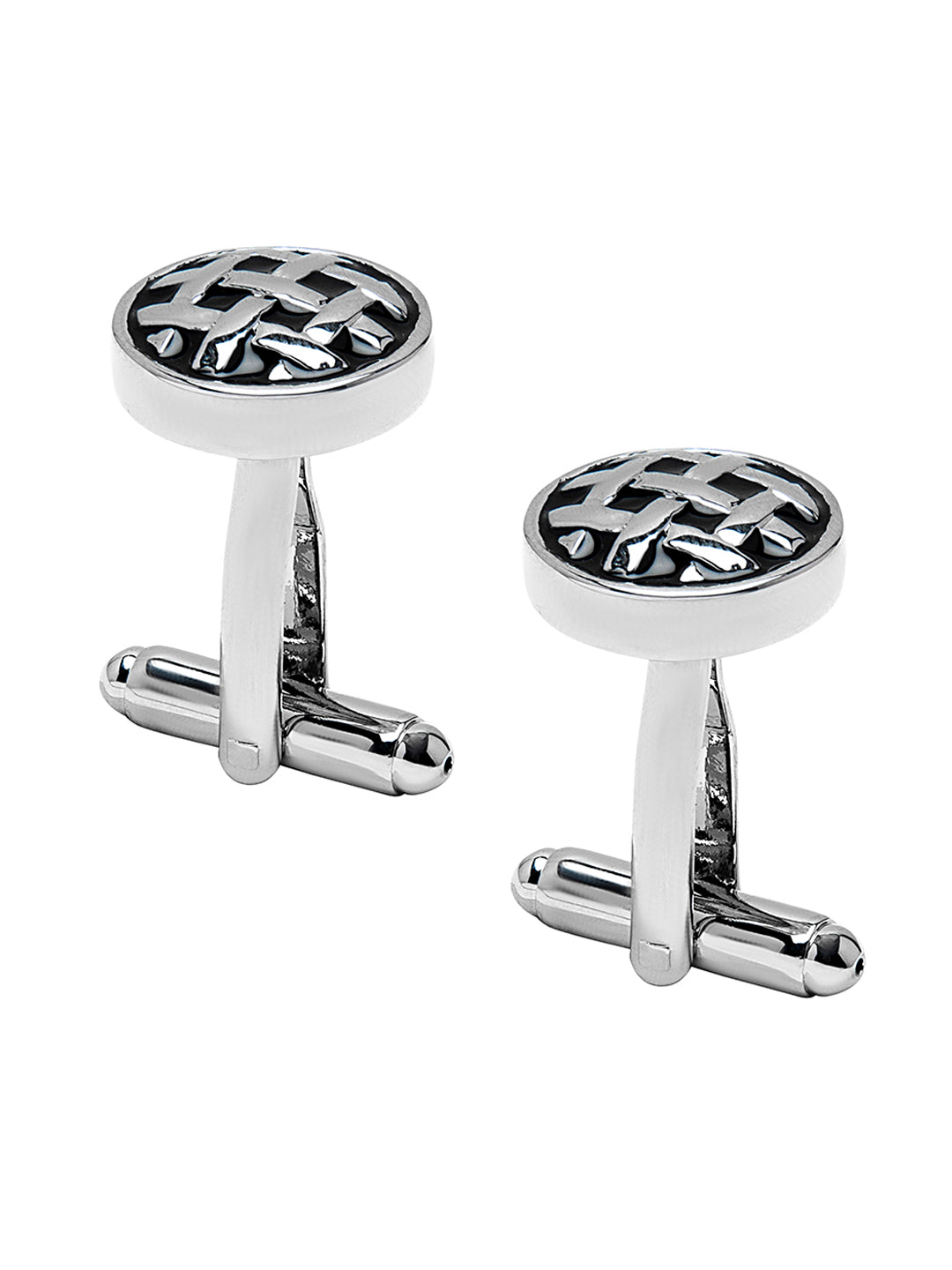 Elegant and Silver Plated Designer and Stylish Cufflinks for Men (SJ_7173)