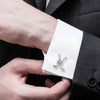 Elegant Fancy and Designer Silver Plated Golf Ball and Club Design Cufflinks For Men (SJ_7177)