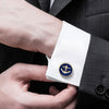 Elegant Fancy and Designer Silver Plated Anchor Design Cufflinks For Men (SJ_7178)