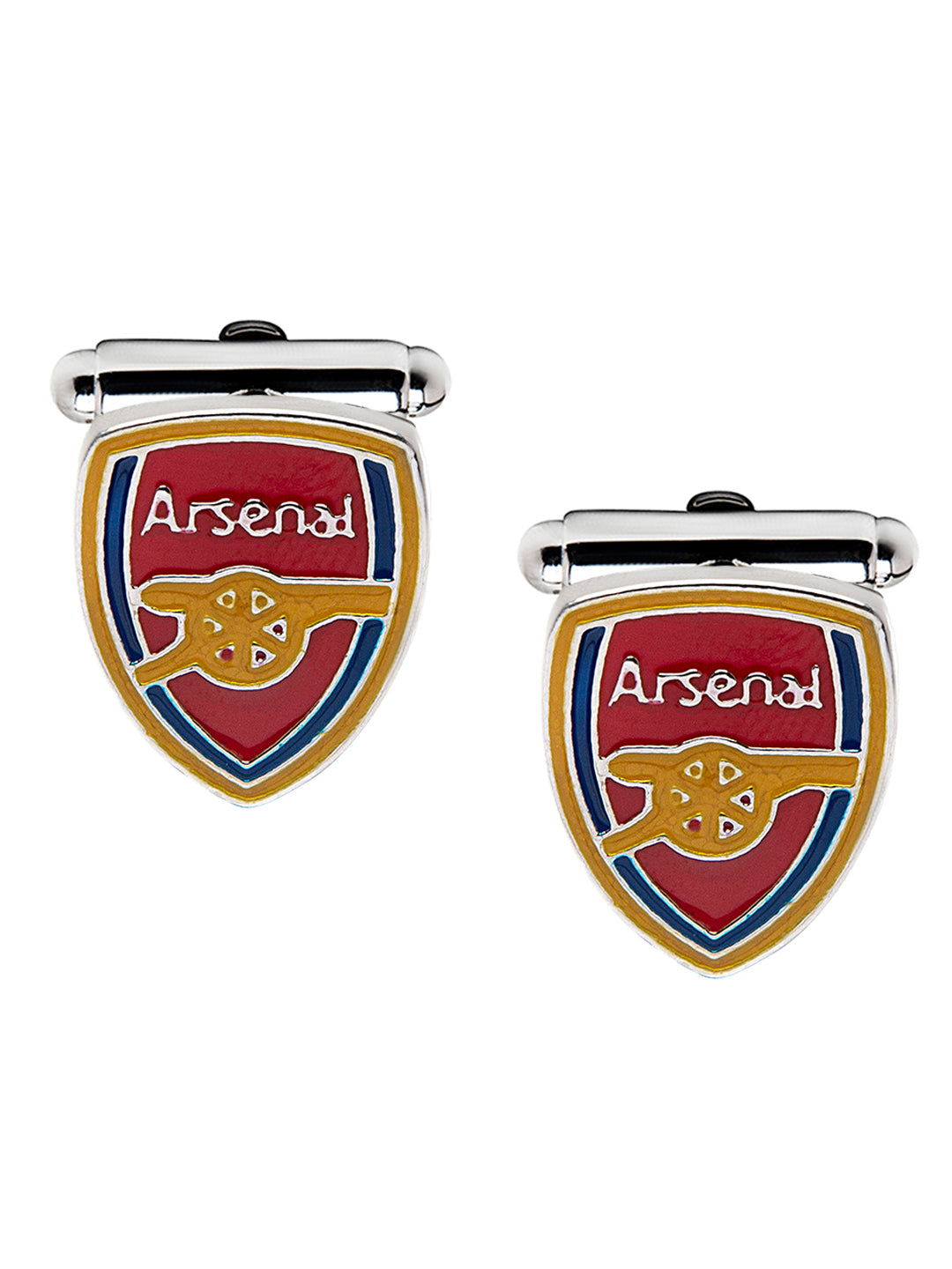 Elegant Fancy and Designer Silver Plated  Arsenal Club Design Cufflinks For Men (SJ_7180)