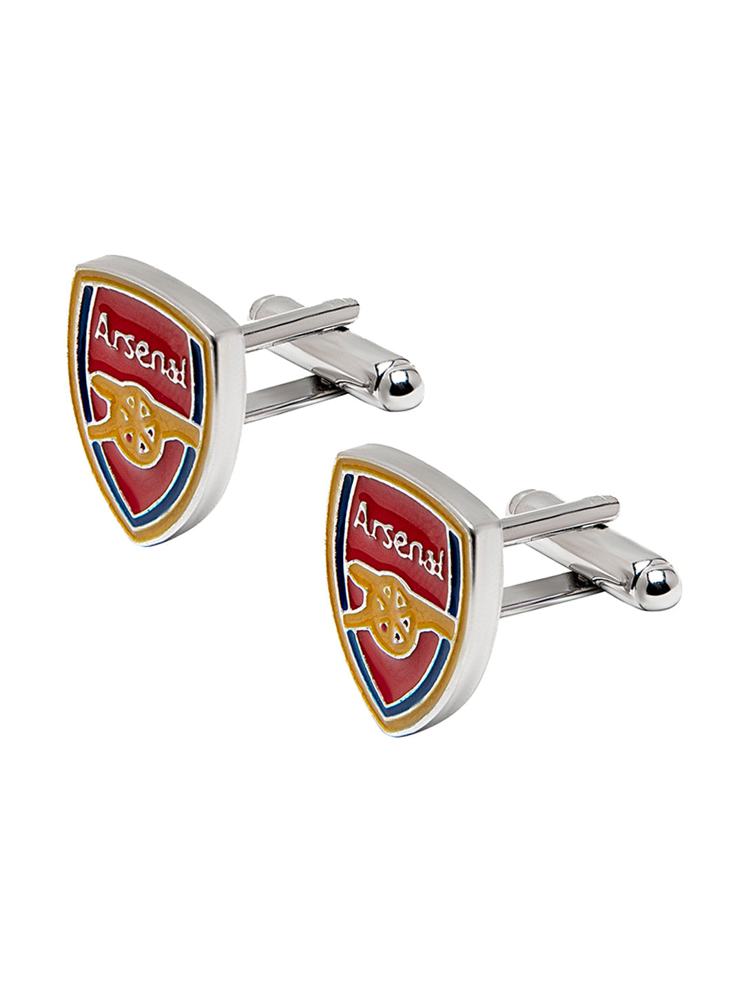 Elegant Fancy and Designer Silver Plated  Arsenal Club Design Cufflinks For Men (SJ_7180)