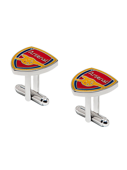 Elegant Fancy and Designer Silver Plated  Arsenal Club Design Cufflinks For Men (SJ_7180)