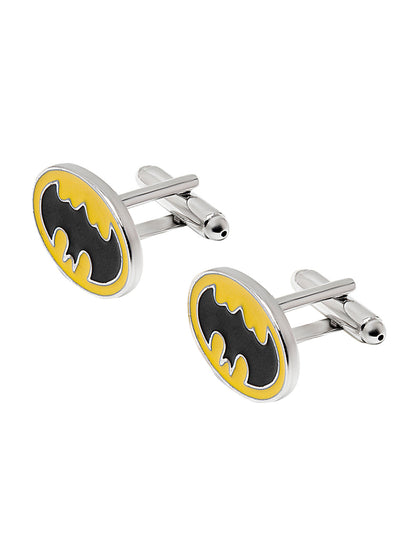 Elegant Fancy and Designer Silver Plated Superhero Collection Dark Knight Design Cufflinks For Men (SJ_7181)