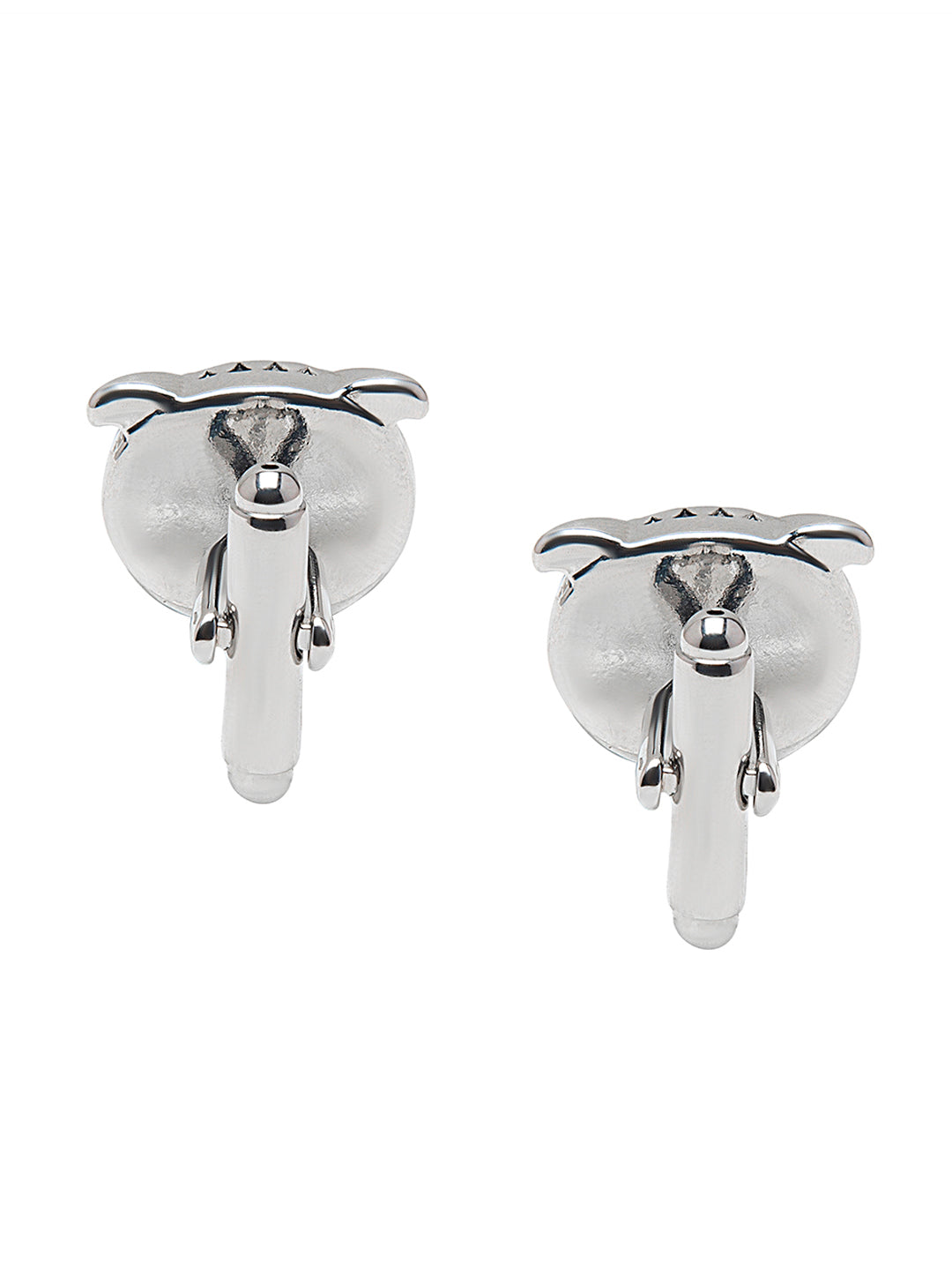 Elegant Fancy and Designer Silver Plated Owl Design Cufflinks For Men (SJ_7184)