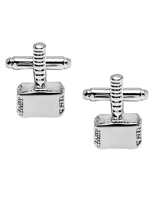 Elegant Fancy and Designer Silver Plated Hammer Design Cufflinks For Men (SJ_7190)