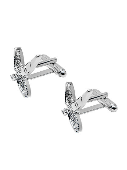 Elegant Fancy and Designer Silver Plated Falcon Bird Design Cufflinks For Men (SJ_7191)