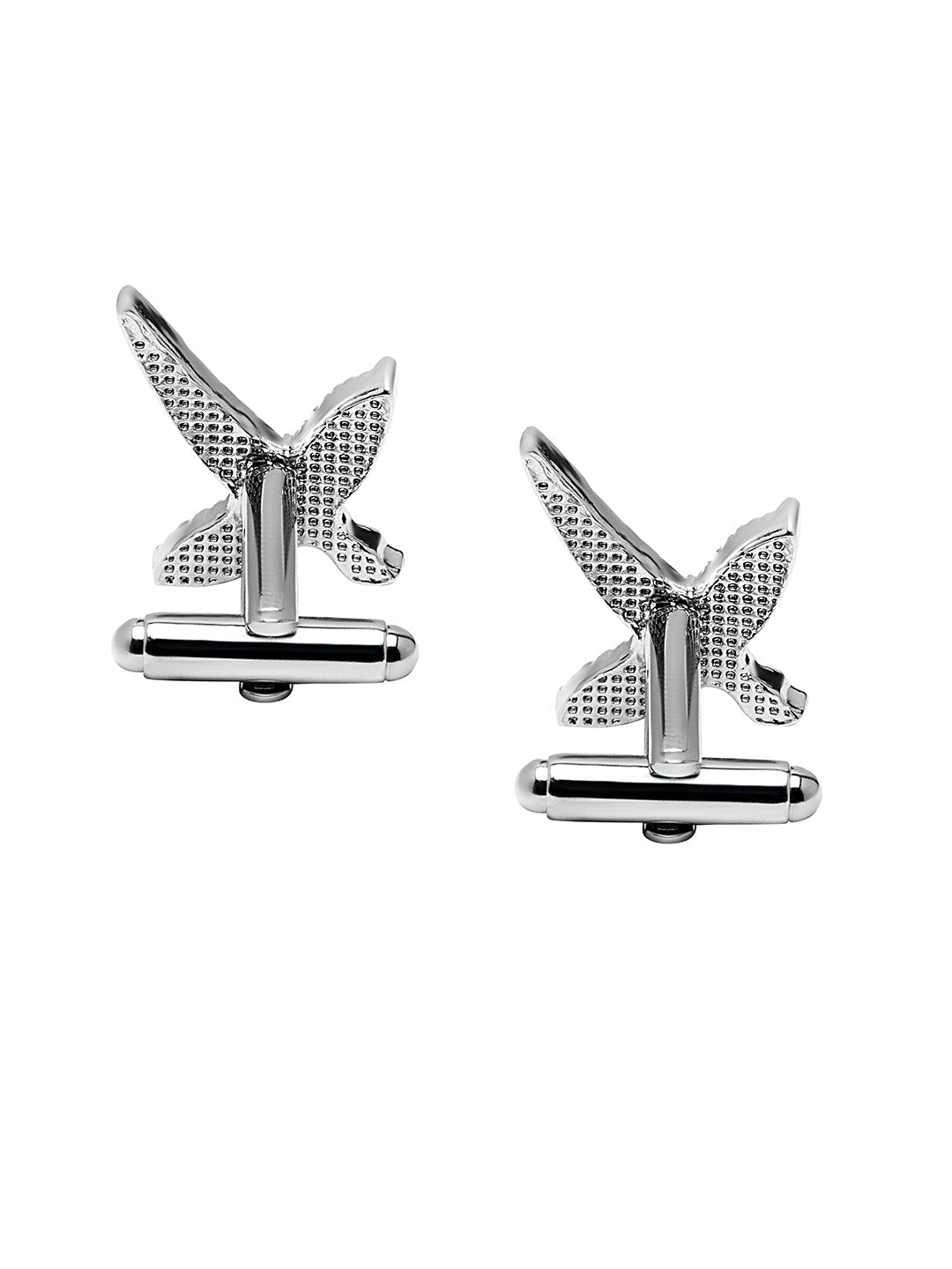 Elegant Fancy and Designer Silver Plated Falcon Bird Design Cufflinks For Men (SJ_7191)