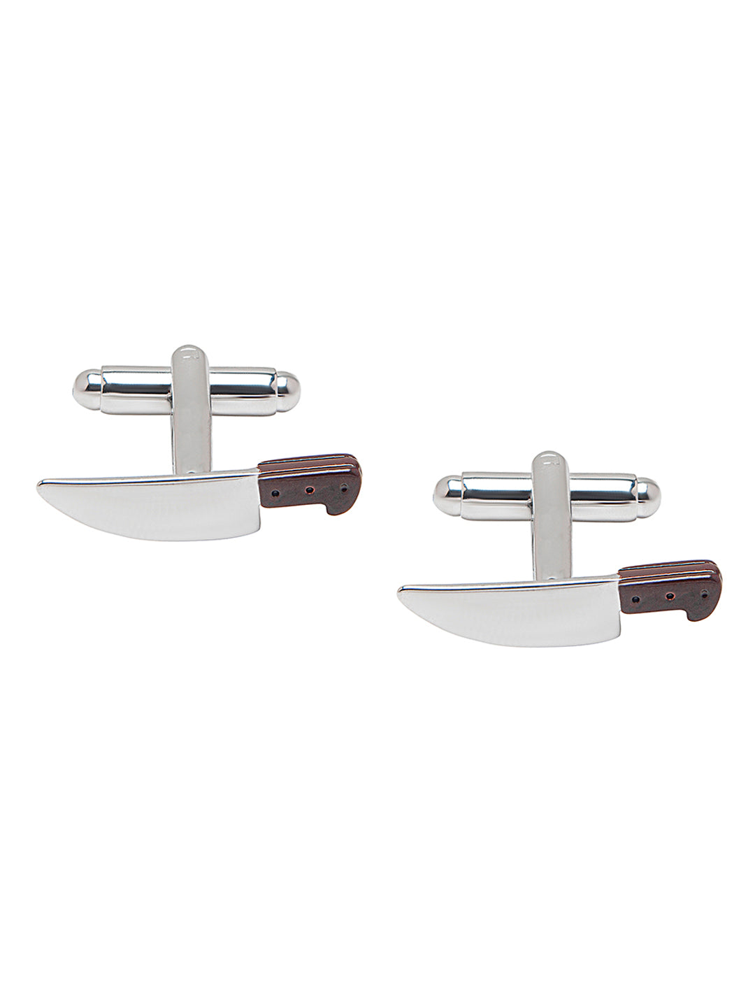 Elegant Fancy and Designer Silver Plated Knif Design Cufflinks For Men (SJ_7194)