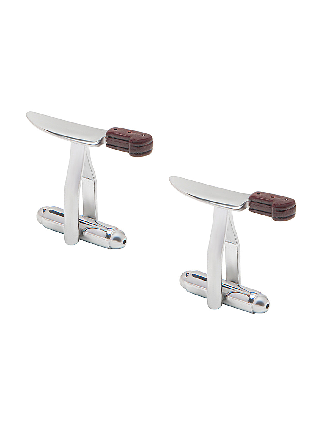 Elegant Fancy and Designer Silver Plated Knif Design Cufflinks For Men (SJ_7194)