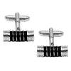 Chrome and Silver Plated Designer and Stylish Cufflinks for Men (SJ_7201_BK)