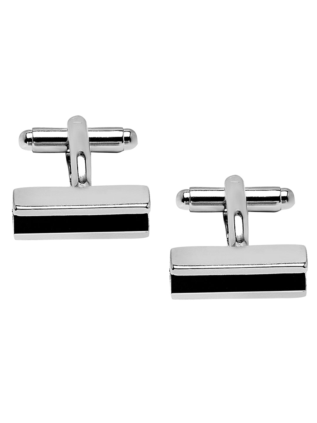 Chrome and Silver Plated Designer and Stylish Cufflinks for Men (SJ_7202_BK)