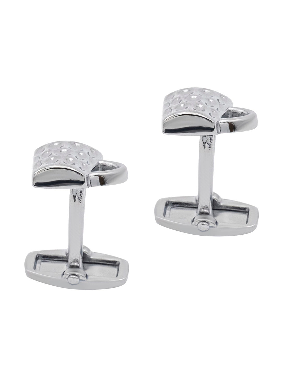 Rhodium Silver Plated Beer Mug Design Cufflinks For Men (SJ_7205)