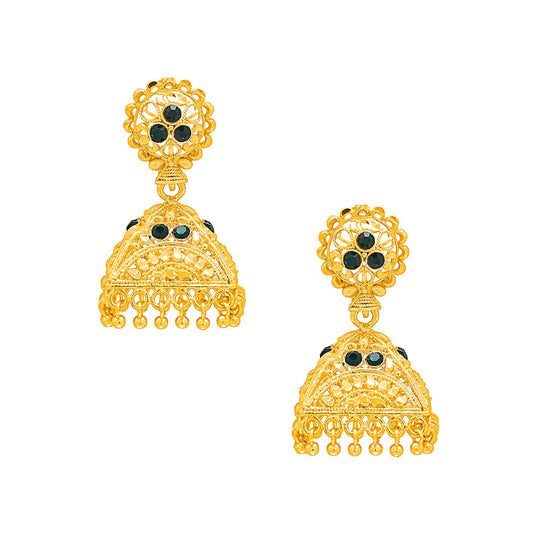 24K Gold Jhumki Earrings (SJ_739)