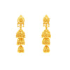 3 Layered Traditional Gold Designer Jhumki Earrings (SJ_752)