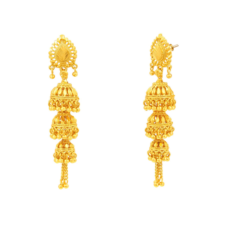 Buy Red Daisy Oxidised Jhumka Earrings Imitation Jewellery Online – Nithilah