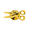 Shining Jewel Gold Plated Brooch/Lapel Pin For Men - Scissor Design SJ_9096 (G)